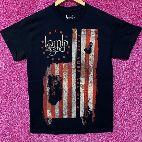Lamb of God Pure American Metal Flag T-Shirt Medium - Picture 1 of 4